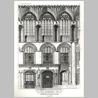 Norwich Cathedral, elevation of the north side of the choir near the Altar, from Britton.jpg